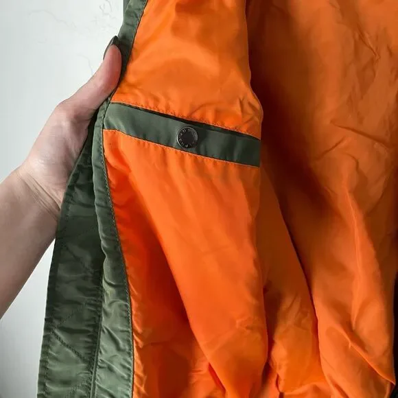 Alpha Industries MA 1 Bomber Flight Military Style Jacket Large
